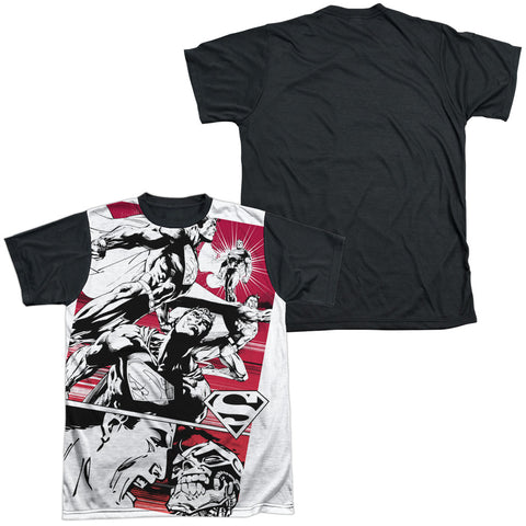 Superman/angry Red-s/s Adult White Front Black Back  -white