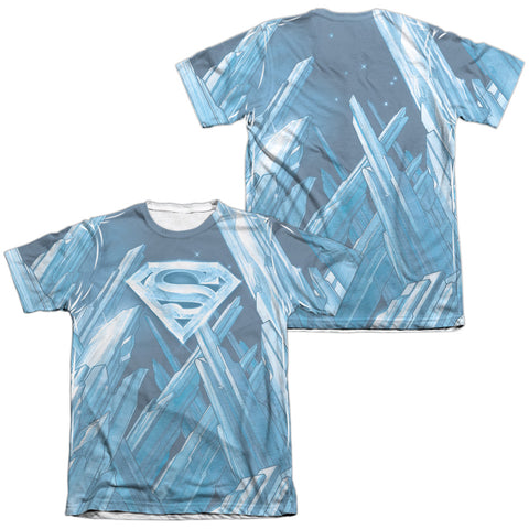 Superman/solitude (front/back Print) - Adult 65/35 Poly/cotton S/s Tee - White