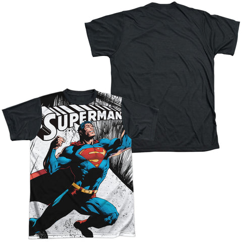 Superman/to Infinity-s/s Adult White Front Black Back  -white