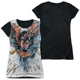 Junior Cap Sleeve 100% Poly Black Back