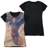 Junior Cap Sleeve 100% Poly Black Back