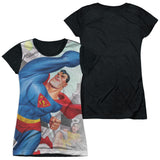 Junior Cap Sleeve 100% Poly Black Back