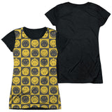 Junior Cap Sleeve 100% Poly Black Back