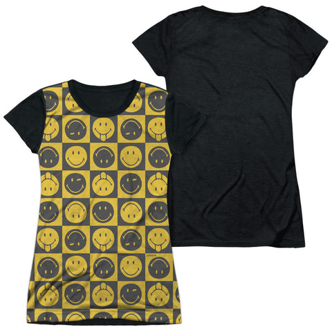 Junior Cap Sleeve 100% Poly Black Back