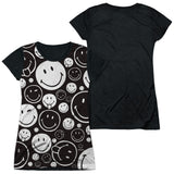 Junior Cap Sleeve 100% Poly Black Back