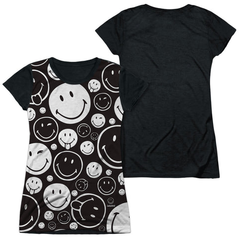 Junior Cap Sleeve 100% Poly Black Back