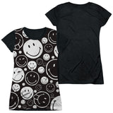 Junior Cap Sleeve 100% Poly Black Back
