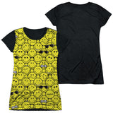 Junior Cap Sleeve 100% Poly Black Back