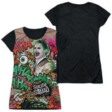 Junior Cap Sleeve 100% Poly Black Back