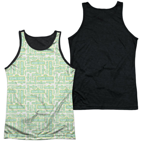 Adult 100% Poly Tank Top Black Back