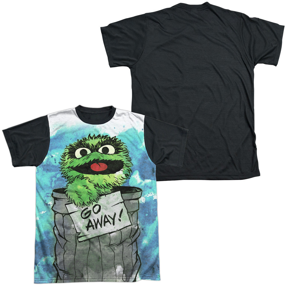 Sesame Street/can It-s/s Adult White Front Black Back  -white