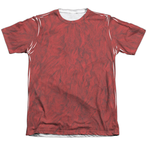 Sesame Street/elmo Costume-adult Poly/cotton S/s Tee-white
