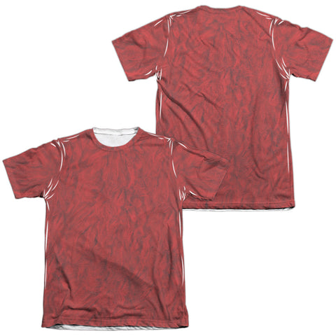 Sesame Street/elmo Costume (front/back Print)-adult Poly/cotton S/s Tee-white
