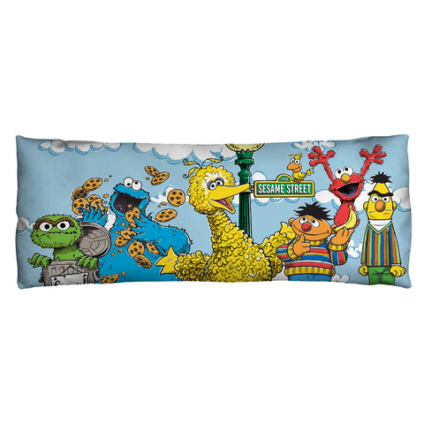 SESAME STREET-RETRO GANG - MICROFIBER BODY PILLOW - 18x54