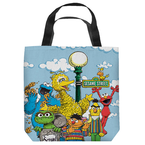 SESAME STREET-RETRO GANG - TOTE BAG - 13x13