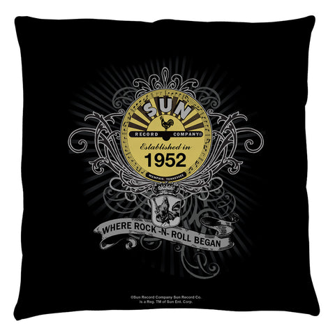 Sun Records/rockin Scrolls - Throw Pillow