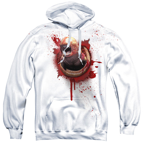 Alien/chestburster-adult Poly Pullover Hoodie-white