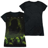 Junior Cap Sleeve 100% Poly Black Back