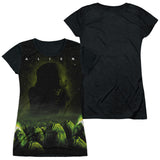 Junior Cap Sleeve 100% Poly Black Back