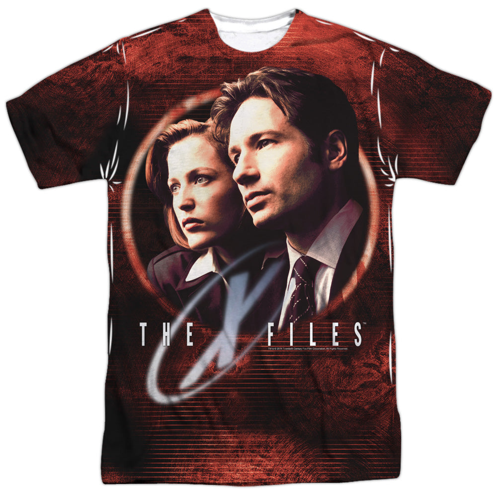 X Files/truth Seekers-s/s Adult Poly Crew-white
