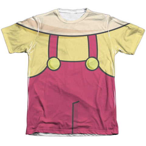 Family Guy/stewie Costume-adult Poly/cotton S/s Tee-white