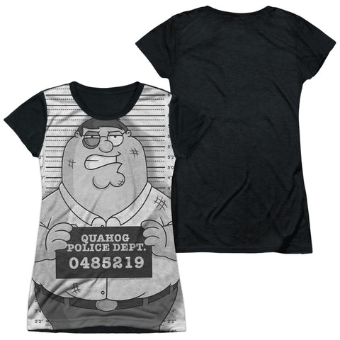 Junior Cap Sleeve 100% Poly Black Back