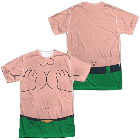 Family Guy/squished (front/back Print)-s/s Adult Poly Crew-white