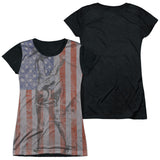 Junior Cap Sleeve 100% Poly Black Back