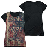 Junior Cap Sleeve 100% Poly Black Back