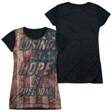 Junior Cap Sleeve 100% Poly Black Back