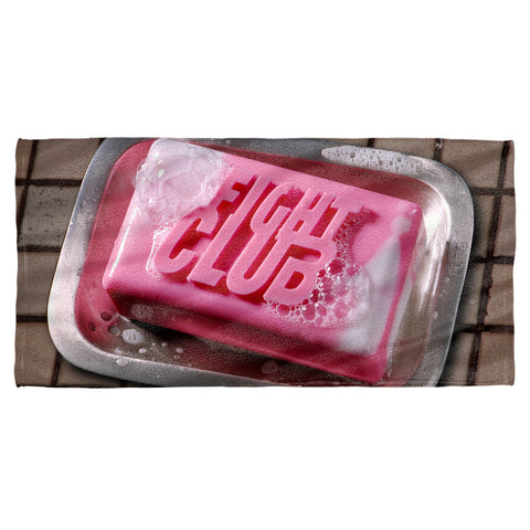 Fight Club/soap-cotton Front / Poly Back Beach Towel-white