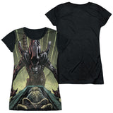 Junior Cap Sleeve 100% Poly Black Back