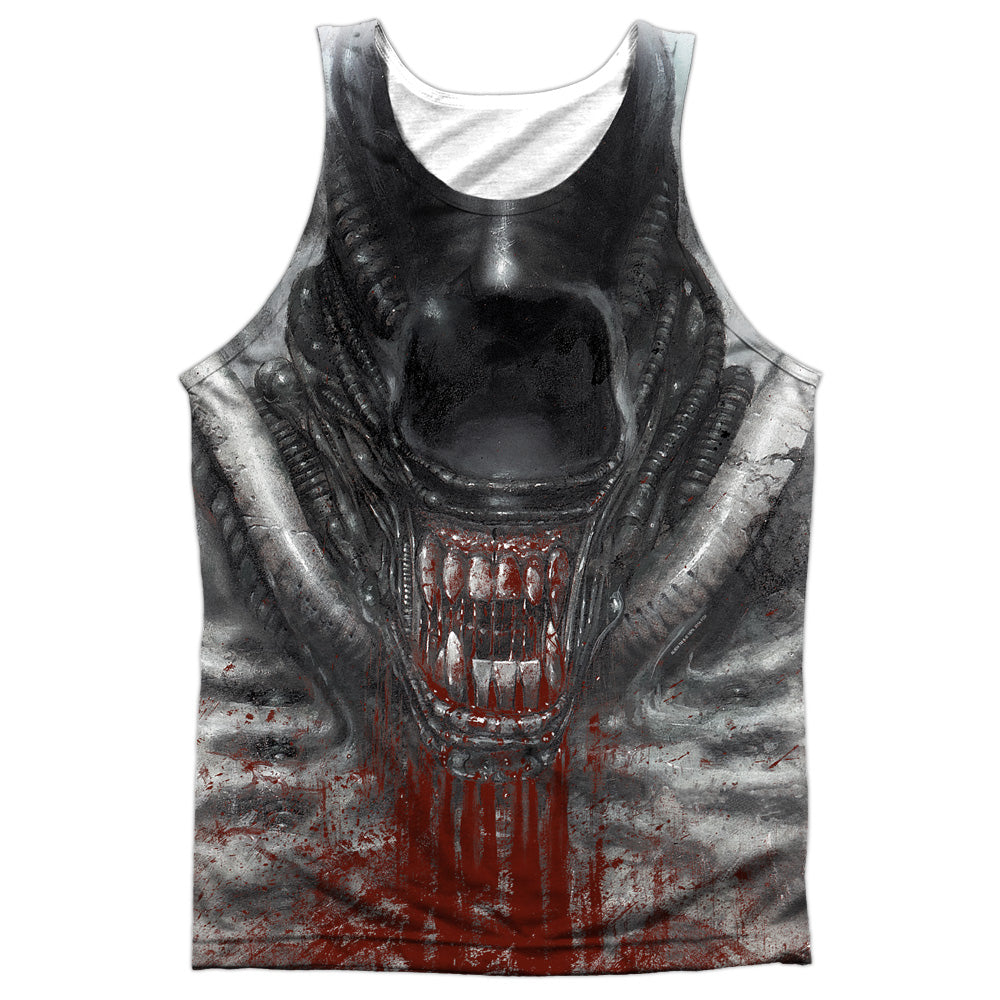 Alien/blood Drool-adult 100% Poly Tank Top-white