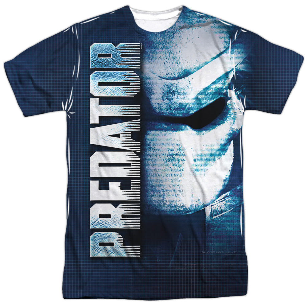 Predator/mask-s/s Adult Poly Crew-white