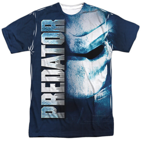 Predator/mask-s/s Adult Poly Crew-white