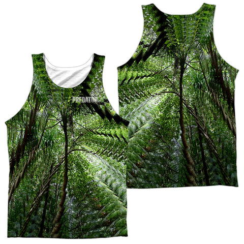 Predator/active Camo (front/back Print)-adult 100% Poly Tank Top-white