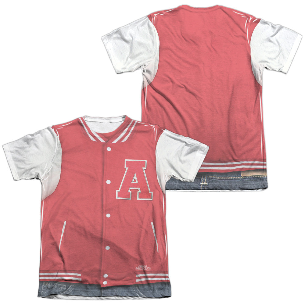 Revenge Of The Nerds/jock Costume (front/back Print)-adult Poly/cotton S/s Tee-white