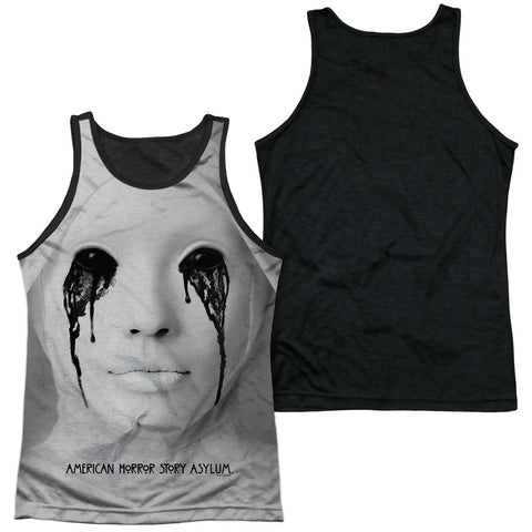 American Horror Story/nun-adult Poly Tank Top Black Back-white