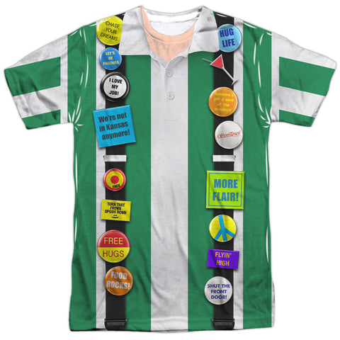 Office Space/chotchkies Costume-s/s Adult Poly Crew-white