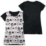 Junior Cap Sleeve 100% Poly Black Back