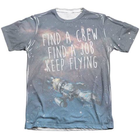 Firefly/keep Flying-adult Poly/cotton S/s Tee-white