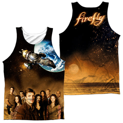 Firefly/cast (front/back Print)-adult Poly Tank Top-white