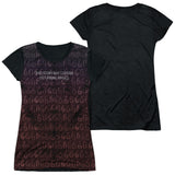 Junior Cap Sleeve 100% Poly Black Back