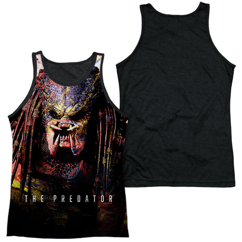Predator 2018/splatter-adult Poly Tank Top Black Back-white