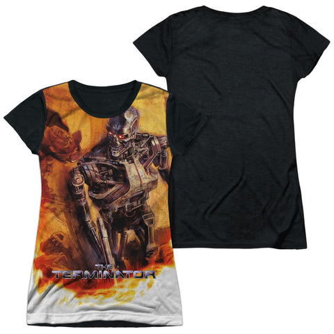 Junior Cap Sleeve 100% Poly Black Back
