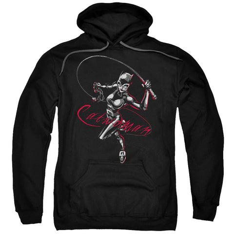 Batman/kitten With A Whip-adult Pull-over Hoodie-black