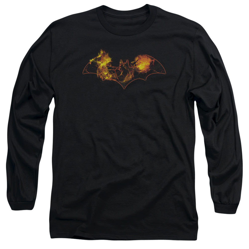 Batman/molten Logo - L/s Adult 18/1 - Black