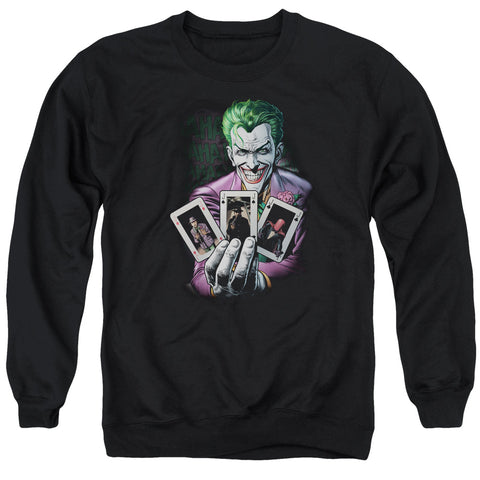 Batman/3 Of A Kind-adult Crewneck Sweatshirt-black