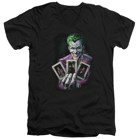 Batman/3 Of A Kind-s/s Adult V-neck 30/1-black