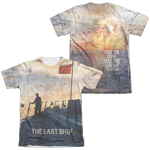 Last Ship/searching (front/back Print)-adult Poly/cotton S/s Tee-white